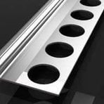 12 MM DİK BİTİM PARLAK GÜMÜŞ SERAMİK PROFİLİ 100'LÜ PAKET