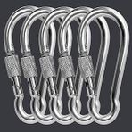 12 mm Vidalı Karabina, Metal, 5'li Paket