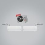 1+2 Multi Ekolojik Inverter Klima - (1 Adet Dış Ünite + 2 Adet 12+12 BTU İç Ünite) - Yeni Nesil İç Üniteler / Opsiyonel Wi-Fi / A++