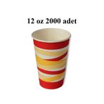 12 Oz Kağıt Karton Bardak 2000 Adet 1 Koli