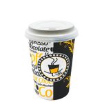 12 Oz Plastik Kapaklı Karton Latte Bardak 300 ML 100 Adet Beyaz