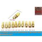 12 Parça 0.5-3.2 MM Hobi Motoru El Matkabı Mini Mandren+Pens Set