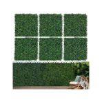 12 Parça 10"X10" Suni Çim Duvar Panelleri, Şimşir Çit Panelleri
