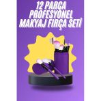 12 Parça Makyaj Seti Profesyonel Fondöten Allık Far Kontür Fırçası