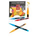 12 Renk Akrilik Markör Keçeli Kalem 1 Adet 12 Li Acrylic Paint Marker Taş Cam Metal Seramik Plastik Tuval Ahşap 0.5 Cm