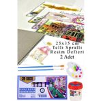 12 Renk Guaj Boya Mydido 25X35 Cm Telli Spralli Resim Defteri Palet Resim Fırçası 15 Yaprak Guajboya Resim Defteri