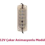 12 V Beyaz 7500 Kelvin 2.4 W Animasyonlu Çakar Modül 12 Ledli