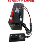 12 Volt 7 Amper Akülü Oyuncak Araçlar Için Akü+Adaptör+Maşalı Ara Kablosu Birlikte Setf