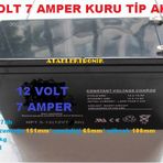 12 Volt 7 Amper Kuru Akü 12v 7ah Akülü Araba Uyumlu 12v 7ah - 12 Volt 7 Amper