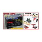 12 Volt 7 Amper Şarj Edilebilir Akü Pil + Şarj Cihazı Adaptör