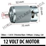 12 Volt Şarjlı Matkap Motoru