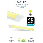 120 Cm 40 Watt Yatay Led Bant Armatür-Trafolu Gün Işığı 1 Adet