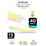 120 Cm 40 Watt Yatay Led Bant Armatür-Trafolu Gün Işığı 15 Adet