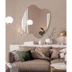 120 cm Asimetrik Duvar Dekorasyon Aynası - Konsol Üstü Salon Dekorasyon Aynası-604