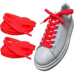 120 cm Yassı Spor Ayakkabı Bağcığı, Sneakers Bağcık, Yassı Ayakkabı Bağcığı 1 Çift - Fuşya