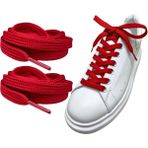 120 cm Yassı Spor Ayakkabı Bağcığı, Sneakers Bağcık, Yassı Ayakkabı Bağcığı 1 Çift - Kırmızı