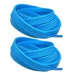 120 cm Yassı Spor Ayakkabı Bağcığı, Sneakers Bağcık, Yassı Ayakkabı Bağcığı 1 Çift - Turkuaz