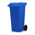 120 Litre Plastik Çöp Konteyneri - Açık Mavi