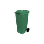 120 Litre Plastik Çöp Konteyneri - Metalik - Yeşil