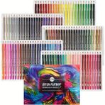 120 Renkli Sulu Boya Kalem Seti, Suluboya Kalemleri, Hediye Kalem Seti, Yüksek Kaliteli Pigment