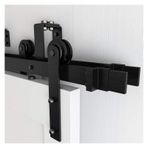 1200-4870mm Sürgülü Kapı Kiti Çift Parça Ahır Kapısı Donanım Üste Monte I Şekilli Rulo Ray Ahşap Kapı Bağlantı Parçaları 6FT (1830mm) Kurulumlar için İdeal