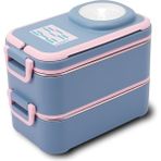 1200 ml Iki Kat Dört Bölme Paslanmaz Çelik Lunch Box Yeni Nesil Sefer Tası-Sos Kaseli Model-Ffl