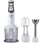 1200 W El Blender Seti, Güçlü ve Pratik, Beyaz Renkli, Hızlı Karıştırma Özelliği - Ahşap - Beyaz