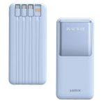 12000 Mah Dijital Göstergeli Dahili Çoklu Kablolu Taşınabilir Powerbank Mavi Pb-49