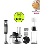 1200W Çok Fonksiyonlu Mutfak Blender Seti Doğrayıcı Çırpıcı ve Karıştırıcı Siyah