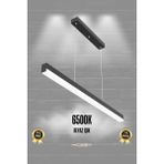 120CM Siyah Kasa Beyaz Işık Modern LED Sarkıt Avize, Salon ve Mutfak Için - Seçenek 1 - Ahşap - Bej - Siyah