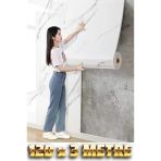 120Cm X 3 Metre Rulo Premium Beyaz Mermer Desenli Yapışkanlı Duvar Paneli Kağıdı Ev Ofis Basıc