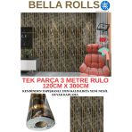 120cmx300cm Tek Parça Yapışkanlı Rulo Gold Mermer Desenli Parlak Duvar Paneli Kağıdı Florya QM0139