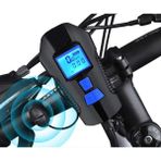 120DB Elektronik Bisiklet Korna & Far | 6 Zil Sesi | 5 Sürüş Modu | LCD Ekranlı Çok Fonksiyonlu Kilometre Saati | USB Şarjlı - Siyah