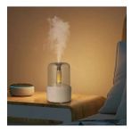 120ml Taşınabilir Elektronik Taşınabilir Ultrasonik Mum Işığı Hava Nemlendirici Difüzör (Beyaz)