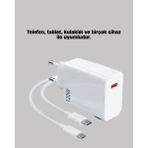 120W Güçlü Hızlı Şarj Adaptörü ve Type-C Kablo Seti – Güvenli Şarj Teknolojisi Tdms-07 - Renkli
