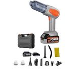 120W Kablosuz Şarjlı El Süpürgesi – 20.000 Pa Emiş Gücü, 100.000 RPM Motor, 200 ml Toz Haznesi, Çift Batarya (10.000 mAh + 15.000 mAh), Araç İçi ve Ev Tipi Mini Süpürge