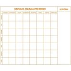 120X100 cm Akıllı Yazı Tahtası, Haftalık Ders Çalışma Programı ile Verimli Çalışma - Ahşap - Beyaz - Seçenek 1