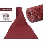 120X1400cm Bordo Kıvırcık Paspas-Halı Kaymaz Yolluk Lidya 14Mm
