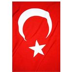 120x180 cm Kumaş Türk Bayrağı Standart Kırmızı