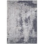 120x180 cm3'11"x5'11''Nisabur Gri Modern Yün El Dokuma Modern Geometrik Etnik Eskitme Desenli Boho Oturma Odası Salon Yolluk Koridor Mutfak Halısı