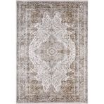 120x200 cm Arhangelsk Krem Madalyon Yün El Dokuma Modern Geometrik Etnik Eskitme Desenli Boho Oturma Odası Salon Yolluk Koridor Mutfak Halısı
