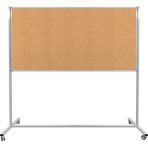 120X200 cm Ayaklı Tek Taraflı Tekerlekli Mantar Pano, Şık ve Kullanışlı. - Seçenek 1