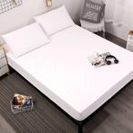 120x200 cm Bazalı Yatak, Nefes Alabilir Yumuşak Tek Kişilik Yatak Lastikli Çarşaf, Beyaz Polyester Pamuk Çarşaf, Dayanıklı ve Rahat, Yatak Odası Dekoru için Mükemmel