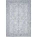 120x200 cm Nezahualcoyotl Gri Madalyon Yün El Dokuma Modern Geometrik Etnik Eskitme Desenli Boho Oturma Odası Salon Yolluk Koridor Mutfak Halısı