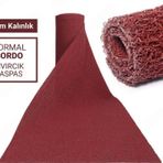 120X350cm Bordo Kıvırcık Paspas-Halı Kaymaz Yolluk Lidya 14Mm