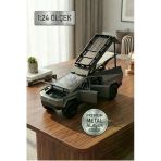 1:24 Metal Cybertruck Kamp Karavan Modelli Çek Bırak Oyuncak Araba - Sesli Işıklı Diecast Model