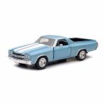 1:25 Muscle Model Araba - 1970 Chevrolet El Camino Ss - Siyah Beyaz