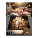 126 Professionel Barber Series Solingen Manikür Pedikür Seti Çantalı set 2 / 7 Parça Batık Pens Tırnak Pens Cımbız Törpü Et Makası