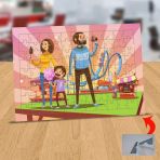 12847679 Lunaparkta Sevimli Aile 99 Parça Puzzle Yapboz Tablo