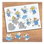 129200 Mutlu Neşeli Melekler Çocuklara Özel Puzzle Yapboz Tablo